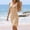 Khaki, variant on Women's Casual Sleeveless Swim Cover Up in Solid Color Featuring Round Neck Design for Summer