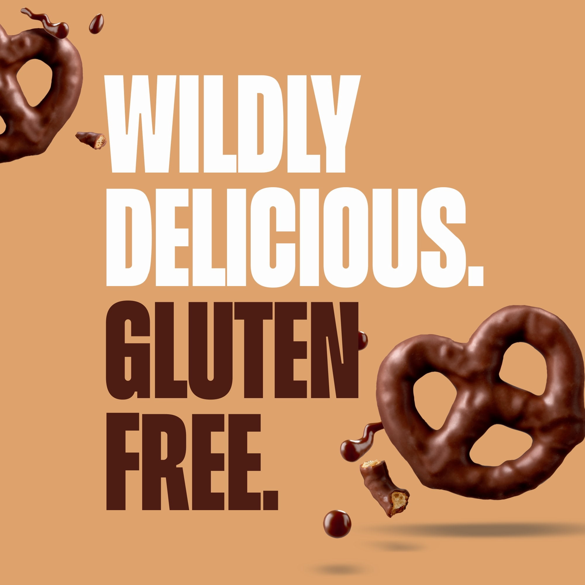 (6 pack) Glutino Gluten Free Fudge Covered Pretzels, Gluten Free Snacks, 5.5 oz