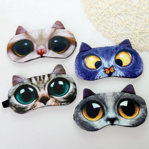 8 Uds. Antifaz para dormir, suave y esponjoso animal, antifaz para dormir, parche para el ojo, antifaz para dormir, antifaz para dormir para niñas y mujeres