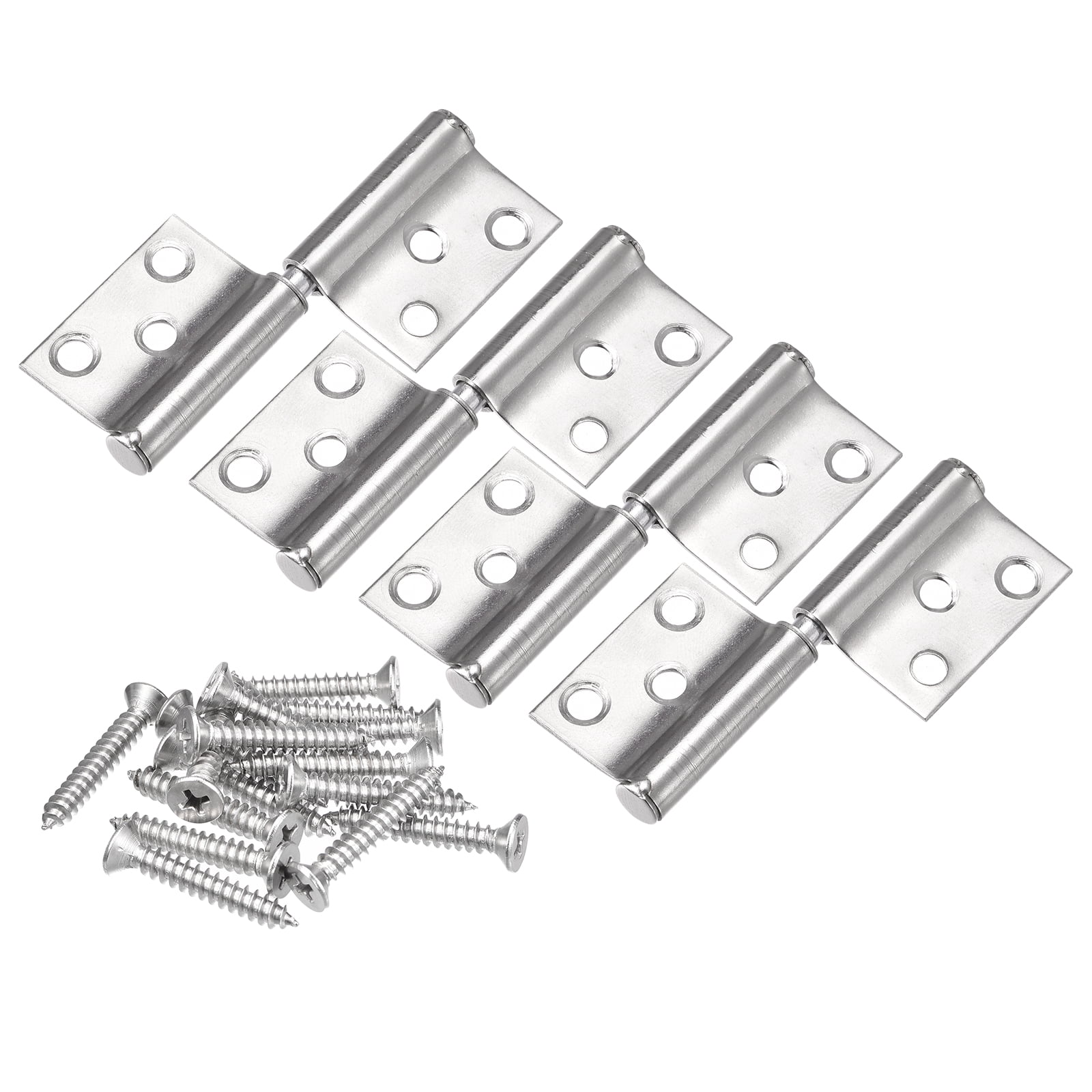 Uxcell Lift Off Hinges, 2.5" 201 Stainless Steel Left Detachable Flag