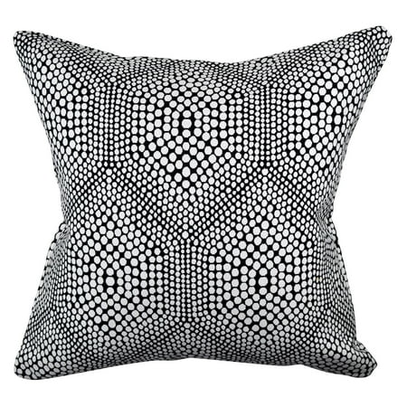 Sewn Gray Print Designer Throw Pillow