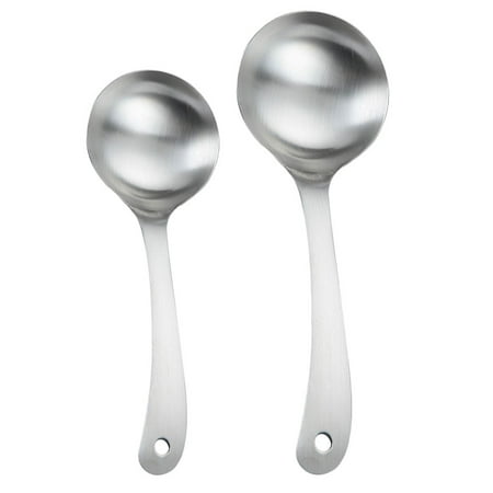 

2pcs Stainless Steel Rice Spoons Food Serving Spoons Restaurant Buffet Spoons