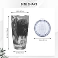 thumbnail image 4 of Fotbe Heroic Lion Encounter Pattern 20 oz Tumbler Stainless Steel Vacuum Insulated Coffee Ice Cup Double Wall Travel Flask Leak-proof Coffee Cup-Straw Three-piece Set, 4 of 8