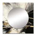 thumbnail image 2 of Designart "Fluid Fusion in Gold and Grey II" Abstract Square Mirror For Wall Decor - Large Gold Square Printed Wall Mirror Art - Square Transitional Mirror - Wall Mounted Square Large Mirror, 2 of 5