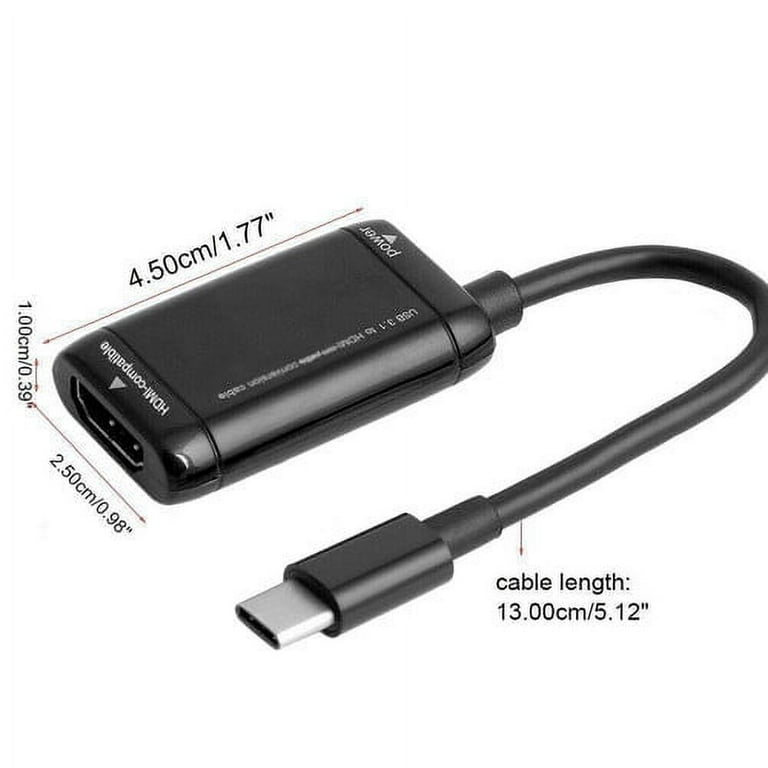 USB Type C USB-C to HDMI Adapter 1080P Male to Female