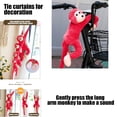 thumbnail image 4 of Long Arm Monkey Plush Toy - 27" Hanging Squeaky Animal Doll,Interactive Stuffed Animal for Kids,Nursery Decor & Sensory Play,Toddler Gift for Ages 3+, 4 of 7