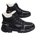 thumbnail image 1 of Botas Invierno para Hombre Botines Con Forro Piel Botas Senderismo Antideslizantes (Negro 44), 1 of 6