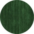 thumbnail image 1 of Ahgly Company Indoor Round Abstract Emerald Green Contemporary Area Rugs, 3' Round, 1 of 4