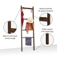 thumbnail image 4 of Fionafurn 5.6 Ft Wooden Blanket Ladder,Wall Leaning quilt ladder farmhouse decoration，Brown, 4 of 8