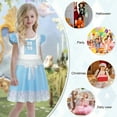 thumbnail image 6 of Benylion Toddler Alice Girls Princess Dresses Birthday Party Halloween Costume Dress Up Blue Cosplay Outfit with Bow Headband 7-8 Years, 6 of 7