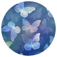 thumbnail image 3 of Ryvnso Butterfly Shiny Blue Round Plate Mats Dining Table Placemat Set of 4 for Holiday Decoration, 3 of 7