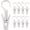 White, variant on 10 PCS Laundry Hooks Clip, Plastic, Black