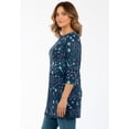 thumbnail image 4 of Roaman's Women's Plus Size Cotton Ultimate Boatneck Tunic With Side Slits, 4 of 6