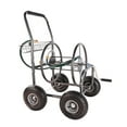 thumbnail image 3 of Garden Hose Reel Cart - 4 Wheels Portable Garden Hose Reel Cart with Storage Basket Rust Resistant Heavy Duty Water Hose Holder, 3 of 10