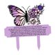 thumbnail image 4 of Marcador de tumba conmemorativo, estaca de jardín de mariposas, entierro, resistente a intemperie, decoración de cementerio, placa, letrero para Púrpura, 4 of 8