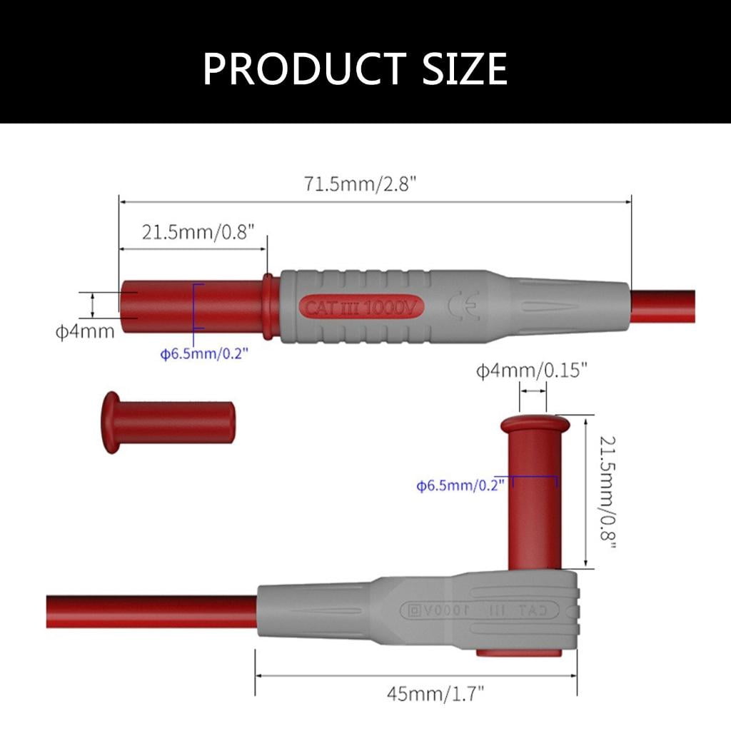 CEORPER Multimeter Test Leads with Tweezer Test Leads Set for Digital Multimeter Testing