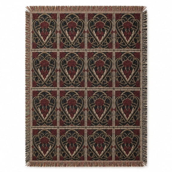 Classic Colorful Woven Throw Blanket, 100% Cotton with Fringed Edges, Home Decor