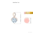 thumbnail image 3 of ANGARA Natural Claw-Set 1.4 ct Aquamarine Infinity Pendant with Diamonds in 14K Rose Gold for Women (Size-7mm) | March Birthstone, Anniversary, Jewelry Gift for Women | Natural Aquamarine Necklace, 3 of 8