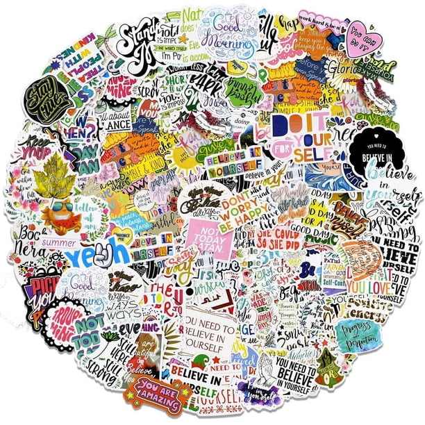 200 Pack Inspirational Words Stickers Vinyl Motivational Quote Stickers ...