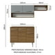 thumbnail image 3 of Cocina Integral Compacta Madesa Emilly 165cm Marrón/Gris 07, 3 of 6