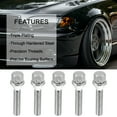 thumbnail image 5 of Unique Bargains M12 x 1.5 Wheel Bolts Taper 60° Taper Seat 17 mm Shank Wheel Bolts Chrome Wheel Studs Set 8pcs, 5 of 6