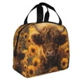 thumbnail image 2 of Easygdp Cute Cow Sunflower Field Bolsa Térmica Premium - Tela Oxford Impermeable, Gran Capacidad, Bolsillo Frontal, Unisex para Trabajo, Escuela, Actividades al Aire Libre y Picnics, 2 of 8