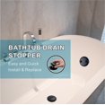 thumbnail image 3 of Tapón de desagüe de bañera WELSAN universal, desplegable, negro mate, 3 of 6