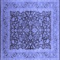 thumbnail image 1 of Ahgly Company Machine Washable Indoor Square Oriental Blue Industrial Area Rugs, 5' Square, 1 of 4