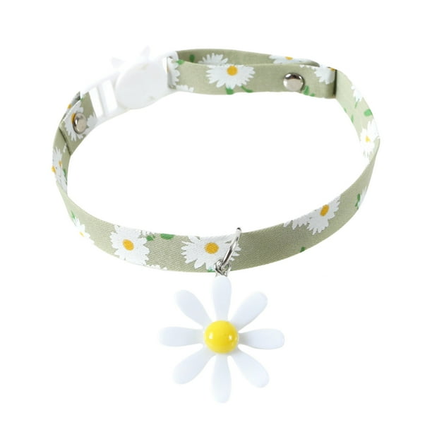 Collar Para Mascotas Con Flores Y Frutas, Collar Con Lazo De Color Liso, Collar Para Gatos, Collar Con Cascabel Para Tu Gatito O Perrito