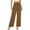 Coffee, variant on Wide Leg Dress Pants for Women High Waisted Office Work Trousers Business Casual Slacks Button Flowy Palazzo Pant