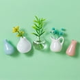 thumbnail image 3 of Mini Ceramic Vase Set for Refrigerator Decoration Adorable 3D Bud Vases Kitchen Locker Funny Desktop Ornament Accessories 5PCS, 3 of 3