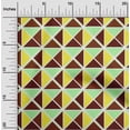 thumbnail image 2 of oneOone Cotton Poplin Twill Brown Fabric Geometric Dress Material Fabric Print Fabric By The Yard 56 Inch Wide, 2 of 4