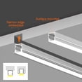 thumbnail image 5 of Perfil de aluminio LED plateado y negro de 0,5 m/1 m con forma de U/YW para dormitorio, fondo, pasillo, decoración, difusor de luz lineal, canal para gabinete, lámpara, 5 of 5