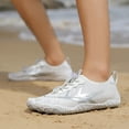 thumbnail image 2 of lnmuld Men Women Barefoot Shoes, Breathable Mesh Shoes for Water Yoga Fitness Hiking Color:White,Size:11.5, 2 of 5