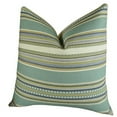thumbnail image 1 of Plutus Chic Coussin à Rayures Aloe Fait Main, (Double Face 18 Pouces x 18 Pouces), 1 of 2