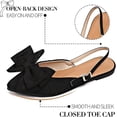 thumbnail image 6 of CHICVOMEY Flats for Women Bow Pointed Toe Slingback Adjustable Buckle Ballet Flats with Memory Foam Ballet Flats, 6 of 8