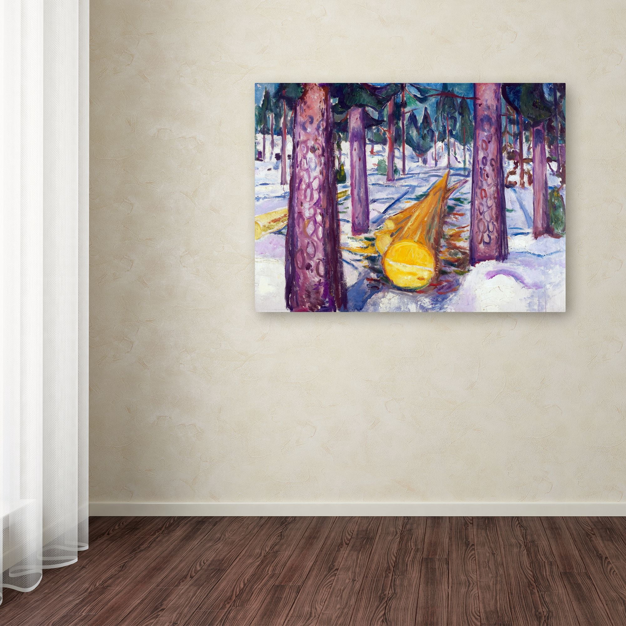 Edvard Munch 'The Yellow Log' Canvas Art