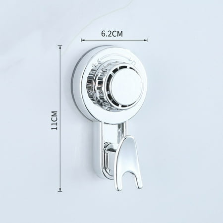 

BLUESON Rotating Suction Cup Hooks Strong Self Adhesive Door Wall Vacuum Hook Waterproof Silver