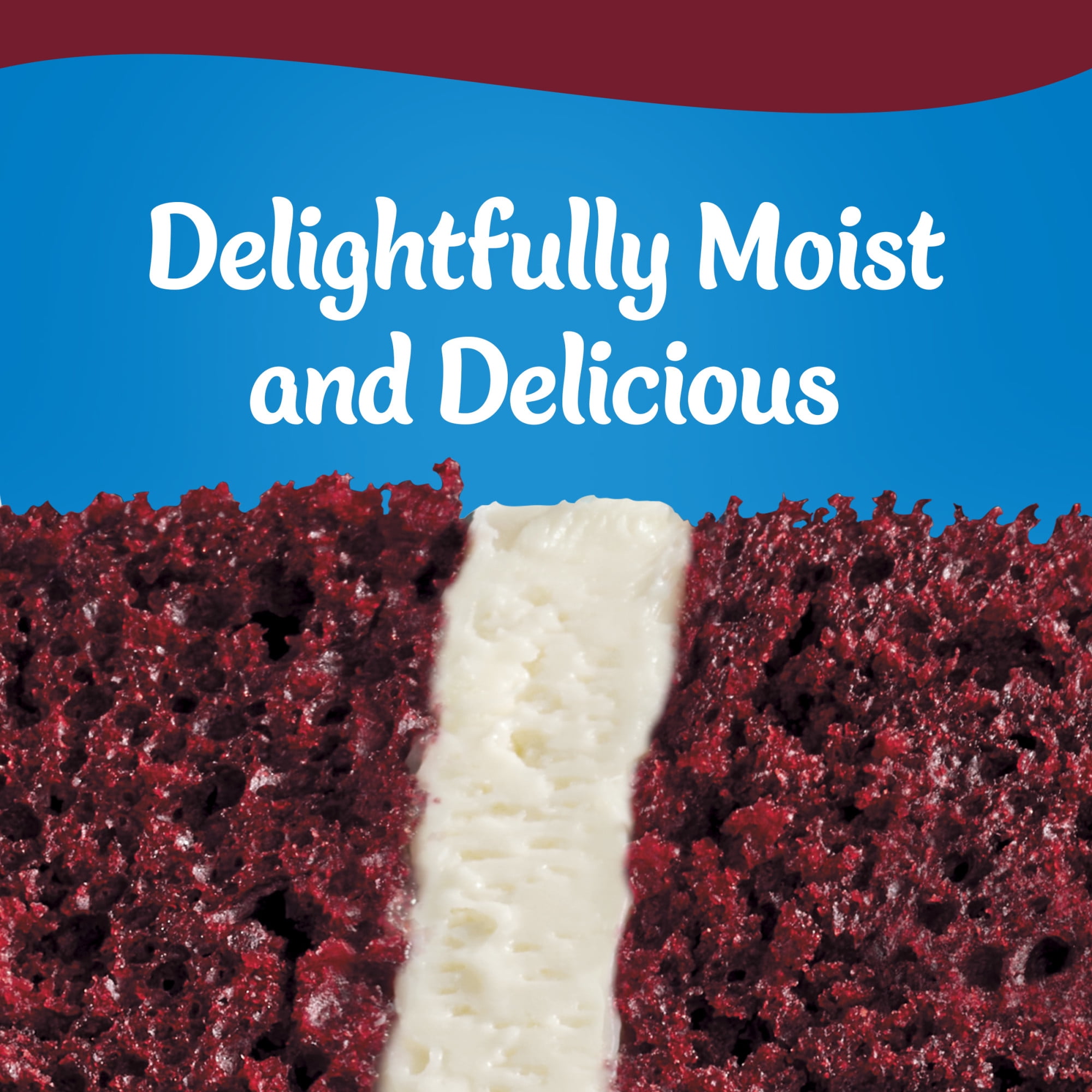 (2 pack) Pillsbury Moist Supreme Red Velvet Cake Mix, 15.25 oz Box