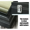 thumbnail image 3 of 8 Slot Sunglass Organizer Leather Eyeglasses Collector Eyewear Display Case Storage Box, Black, 3 of 5