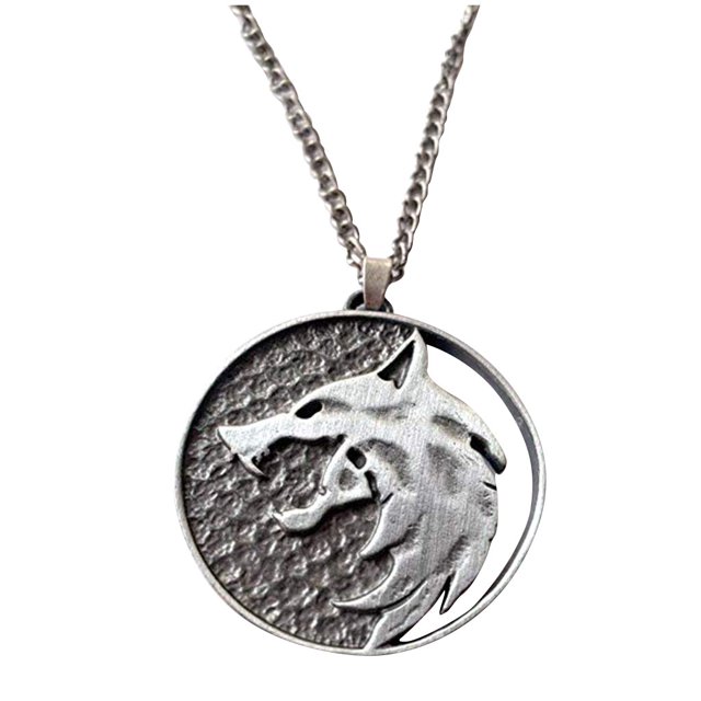 Colgante con patrón de animales para hombre, retro, hueco, sólido, artesanal, collar, collares, colgantes