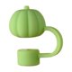 thumbnail image 1 of Tapa para pajita, genérica, 1 pajita de silicona con forma de calabaza de 10 mm, protector de tapa para pajita, color verde, 1 of 9