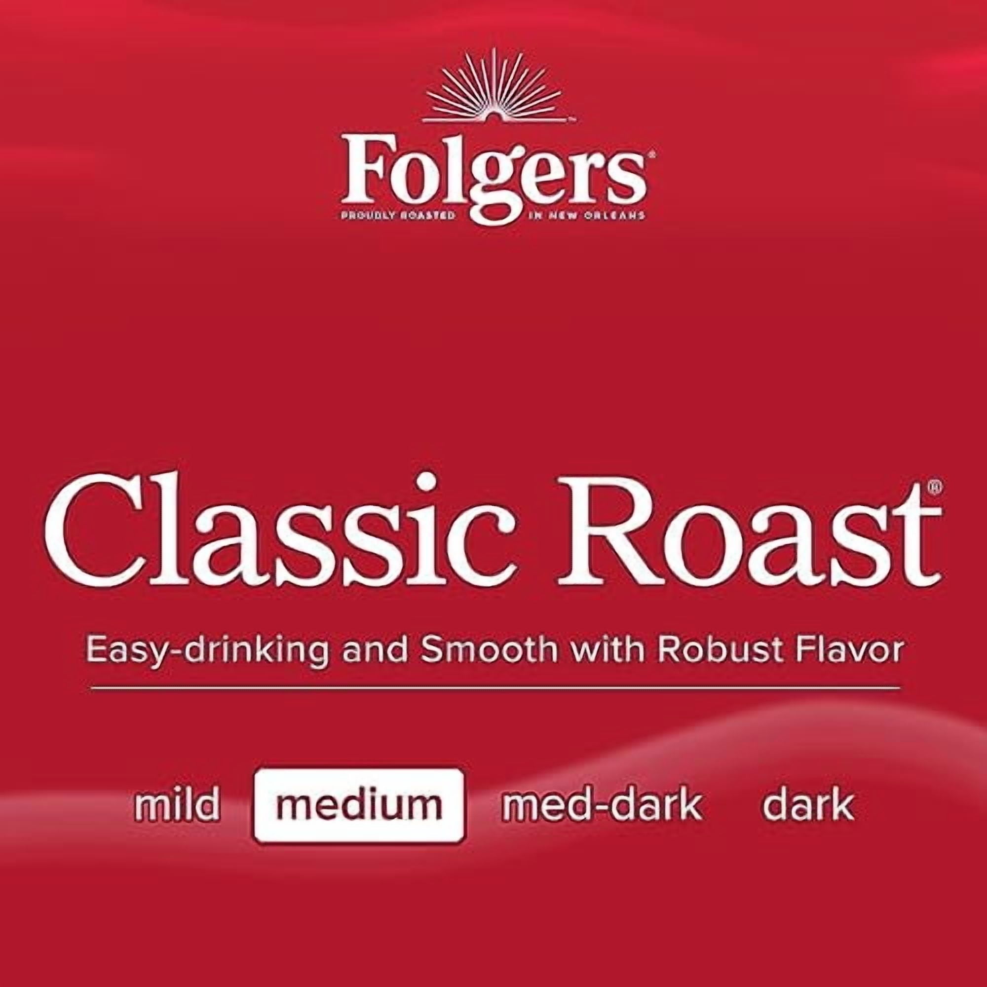 (6 pack) Folgers Classic Roast Instant Coffee, 12 oz Jar