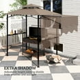 thumbnail image 4 of Outsunny 8' x 5' Grill Gazebo, Double Tiered Barbecue Gazebo, Khaki, 4 of 10