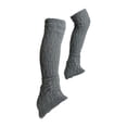 thumbnail image 5 of yotijay Figure Skating Leg Warmers Cable Knit Long Skating Socks for Practice Winter Grey, 5 of 9