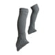 thumbnail image 5 of Calentadores de piernas para patinaje artístico sobre hielo, mangas por encima de la rodilla, tejido de cable térmico, largos, para patinaje artístico Gris, 5 of 9