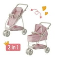 thumbnail image 5 of Olivia's Little World Polka Dots Princess 2-in-1 Metal & Polyester Baby Doll Stroller, Pink, 5 of 6