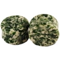 thumbnail image 2 of Organic Aventurine Quartz Stone Double-Sided Flare Gauges / plugs / Tunnels 2 Piece (1 Pair) (B/80) (1/2'' (12MM)), 2 of 3