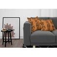 thumbnail image 3 of Ambesonne African Throw Pillow Cover 2 Pack, Native, 20", Charcoal Grey Dark Orange, 3 of 5