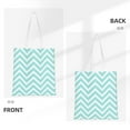 thumbnail image 3 of YFYANG Reusable Cotton Canvas Tote Shopping Bag, Zigzag Chevron Pattern Washable Portable Grocery Bag for Daily Travel, 3 of 8